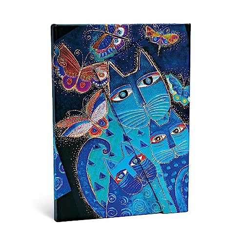 [9781551563978] Carnets à couverture rigide - Chats Bleus et Papillons - Midi - Ligné