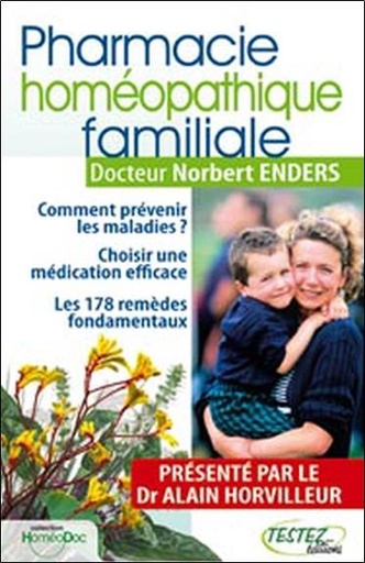 Couverture du livre Pharmacie homéopathique familiale de Norbert Enders