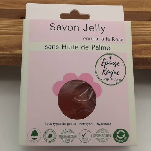 [3700643506705] Savon Jelly Rose + Eponge Konjac - Nouveauté Dispo Fév 2022
