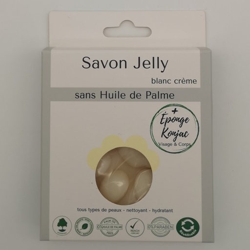 [3700643506712] Savon Jelly Crème + Eponge Konjac - Nouveauté Dispo Fév 2022