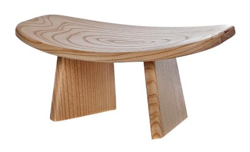 [3660341388099] Shoggi ou Banc de Méditation en bois clair  - L : 40 cm, l : 18 cm, h : 15-17 cm