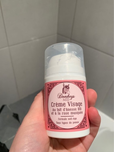 [3760203770601] Crème visage Bio 50ml rose musquée (au lait d'ânesse)
