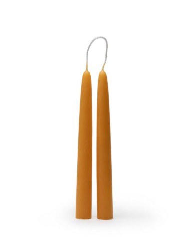 [8716726000119] Bougie trempée 100% pure cire d'abeille (lot de 2) diam 2.2 x 20 cm naturelle Di