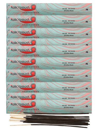 [8904031300134] Auroshikha - Agarbathies - Musc - Lot de 5