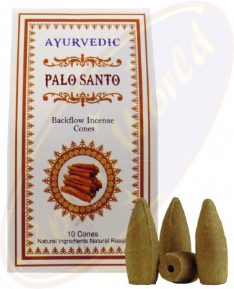 [8906038342506] Cones d'encens à refoulement Palo santo ayurvédic