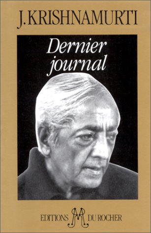 Couverture du livre Dernier journal, Jiddu Krishnamurti de Jiddu Krishnamurti