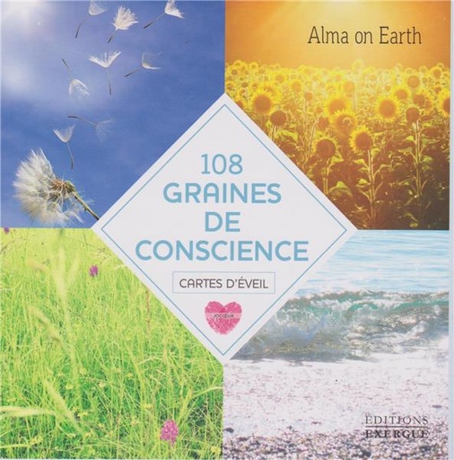 Couverture du livre 108 graines de conscience ; cartes d'éveil ; coffret (112 cartes) de Alma on Earth