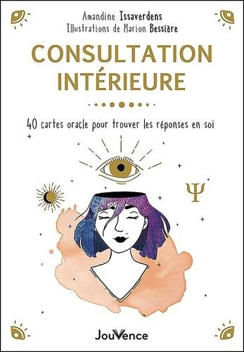 Couverture du livre Mon oracle de consultation intérieure : 40 cartes oracle pour trouver les réponses en soi de Amandine Issaverdens