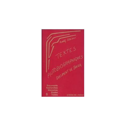 [9782881890314] TEXTES AUTOBIOGRAPHIQUES
