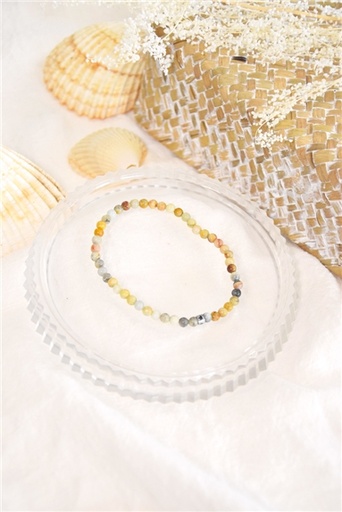 [3660341713600] Bracelet Agate Crazy Lace Perles rondes 4 mm