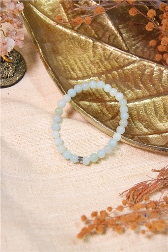 [3660341713679] Bracelet Amazonite Perles rondes 6 mm