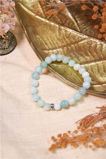 [3660341713686] Bracelet Amazonite Perles rondes 8 mm