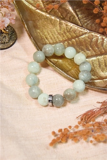 [3660341713716] Bracelet Amazonite Perles rondes 14 mm