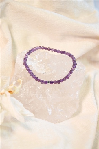 [3660341713723] Bracelet Améthyste Perles rondes 4 mm