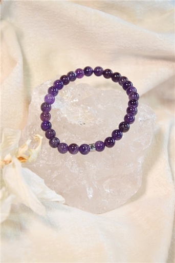 [3660341713730] Bracelet Améthyste Perles rondes 6 mm