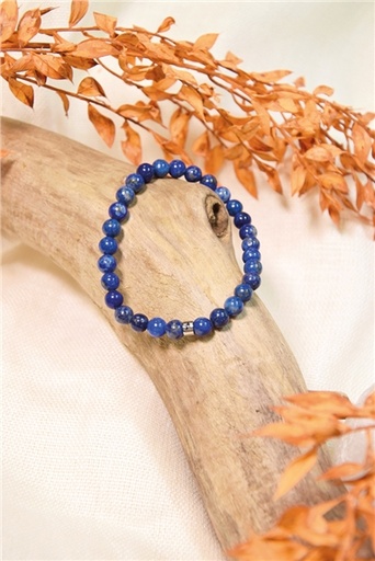 [3660341714096] Bracelet Lapis Lazuli Perles rondes 6 mm