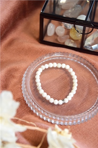 [3660341714218] Bracelet Pierre de Lune Perles rondes 6 mm