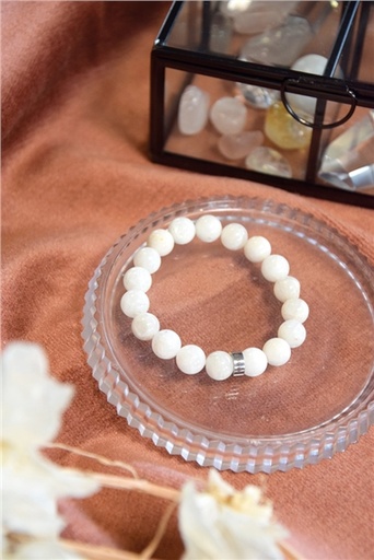 [3660341714232] Bracelet Pierre de Lune Perles rondes 10 mm