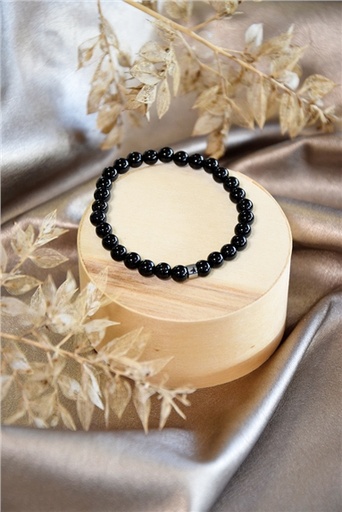 [3660341714263] Bracelet Onyx Perles rondes 6 mm