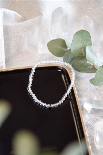 [3660341714355] Bracelet Cristal de Roche Perles rondes 4 mm