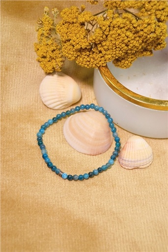 [3660341714836] Bracelet Apatite Perles Rondes 4 mm