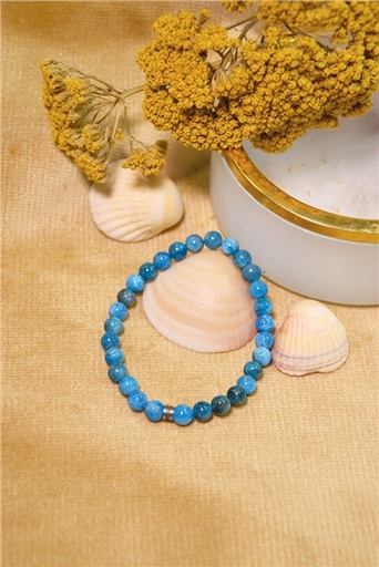 [3660341714843] Bracelet Apatite Perles Rondes 6 mm