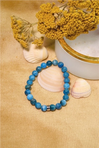 [3660341714850] Bracelet Apatite Perles Rondes 8 mm