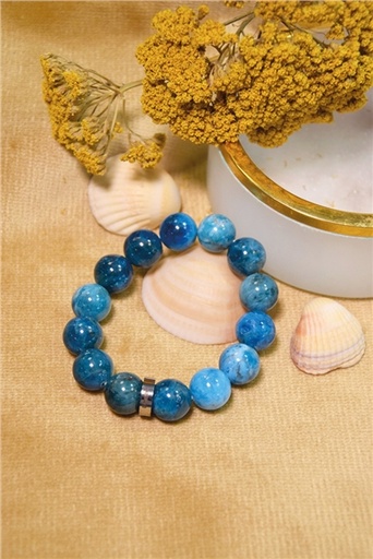 [3660341714881] Bracelet Apatite Perles Rondes 14 mm