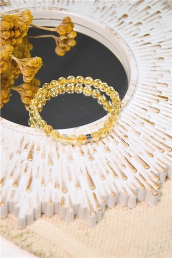 [3660341714942] Bracelet Citrine Perles Rondes 6 mm