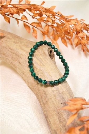 [3660341715017] Bracelet Malachite Perles Rondes 6 mm