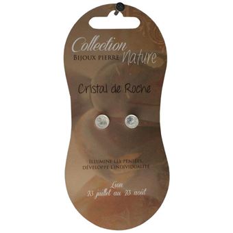 [3660341548394] Boucles d'oreilles cristal de roche