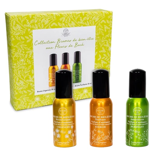 [3584850002089] Spray d'ambiance Bien-être de Bach Bio Coffret cadeau | 3x30 ml