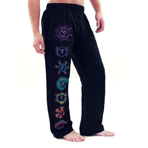 [0724120006772] Pantalon de Yoga Chakra homme - noir S/M