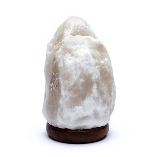 [8720512972023] Lampe de sel blanc avec câble à prise et LED | 1500-2000 g