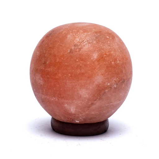 [8720512972078] Lampe de sel Sphère avec câble et LED | ± 17,5x15,5x15,5 cm