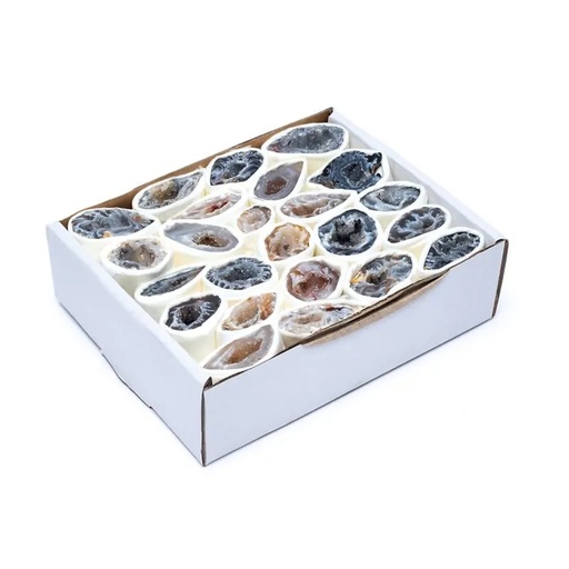 [8720512973280] Boite de géodes dÁgates 20 à 30 pièces | ±250 g; ±2-5 cm