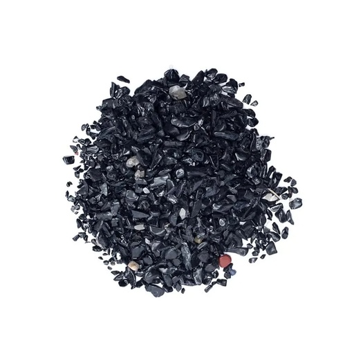 [8720512975307] Petits copeaux de tourmaline noire | ± 0.2-0.5 cm; ±500 g