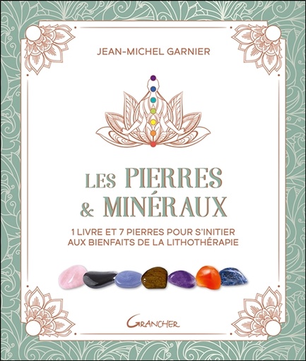 [9782733915332] [épuisé] Les Pierres & minéraux - Coffret - 1 livre et 7 pierres pour s'initier aux bienfaits de la lithothérapie