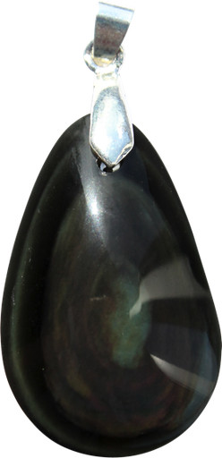 [3660341401101] Pendentif obsidienne oeil celeste