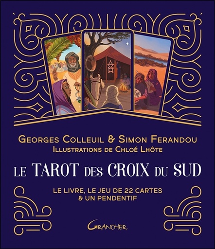 [9782733915387] [épuisé] Le tarot des Croix du Sud - Coffret - Le livre, le jeu de 22 cartes & un pendentif