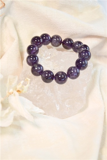 [3660341713778] Bracelet Améthyste Perles rondes 14 mm