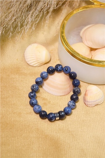 [3660341714539] Bracelet Sodalite Perles rondes 10 mm