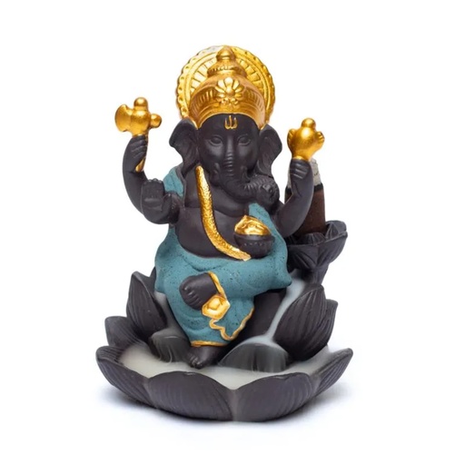 [8720512977622] Brûle-encens à refoulement Ganesh | 9x8x12cm