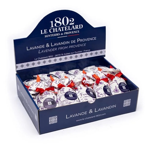 [3760076658235] Sachets Lavande & Lavandin Paris dans un présentoir | 18 g