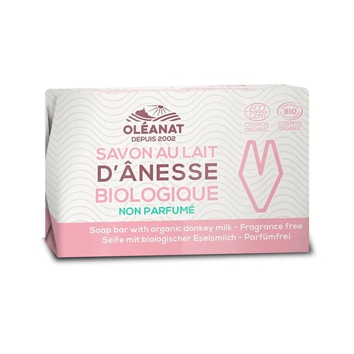 [3760087902358] Oleanat Savon au lait d'ânesse BIO non parfumé | 100 g