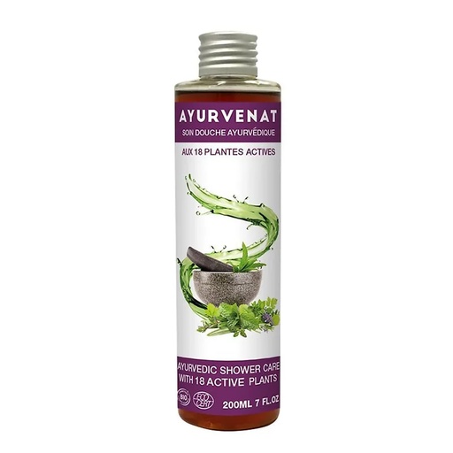 [3760087902846] Ayurvenat Gel douche 18 herbes ayurvédiques BIO | 200 ml