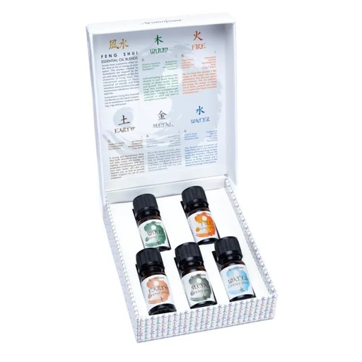 [8901362074888] Feng Shui mélange d'huiles essentielles Set de 5 Aromafume | 5x10ml