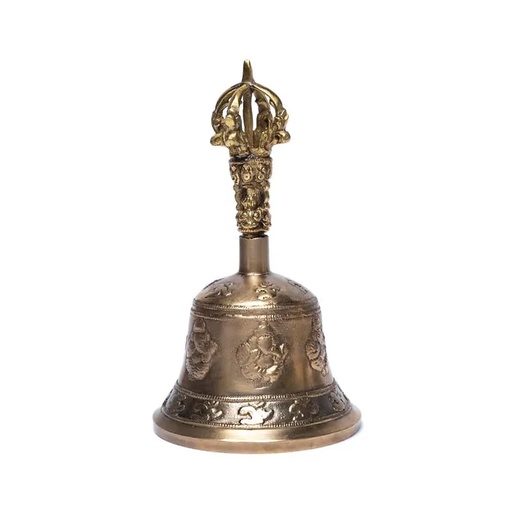 [8720512975406] Cloche avec Ganesh et Om M | 8x15.7cm