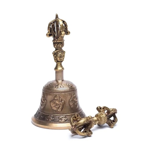 [8720512975420] Dorge et cloche avec Ganesh et Om M | 8x15.7cm