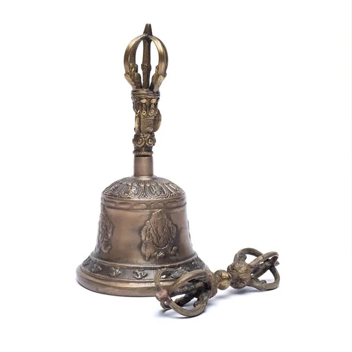 [8720512975437] Dorge et cloche avec Ganesh et Om L | 11x21cm